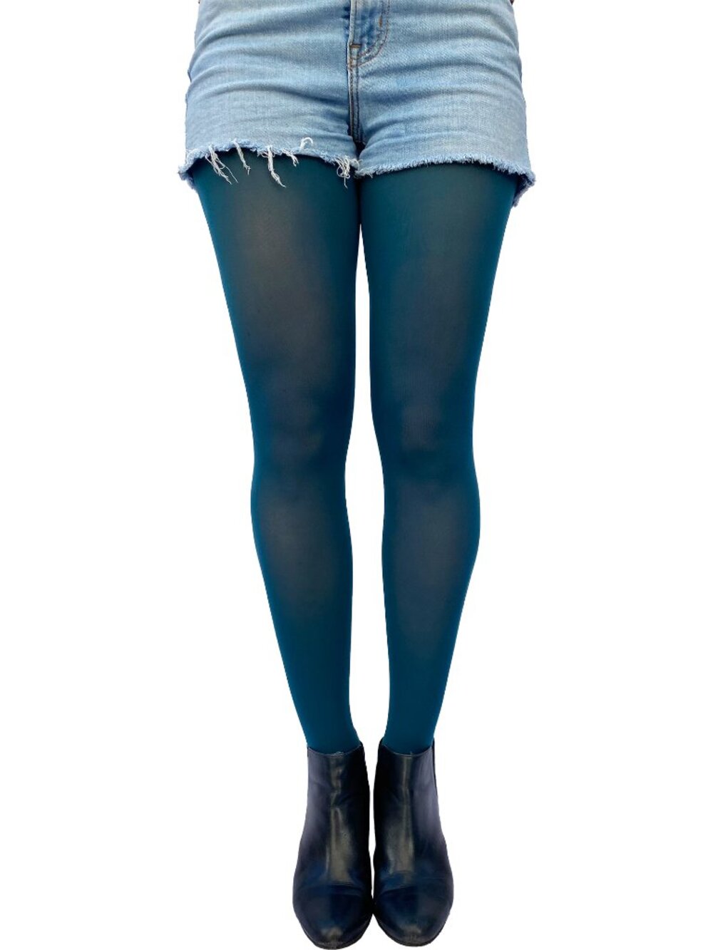 Dark Teal Opaque Tights for Women